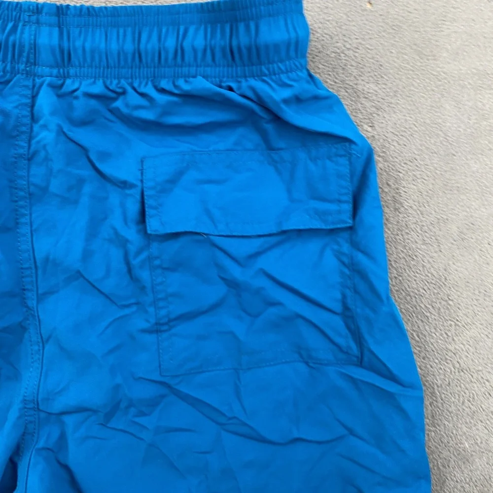 Silkworld Swim Trunks Shorts Mens Medium Blue Mesh Lined Drawstring Waist Beach
